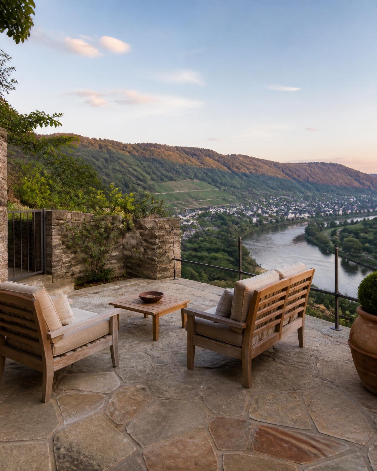 Hangterrasse mit Mosel-Blick
